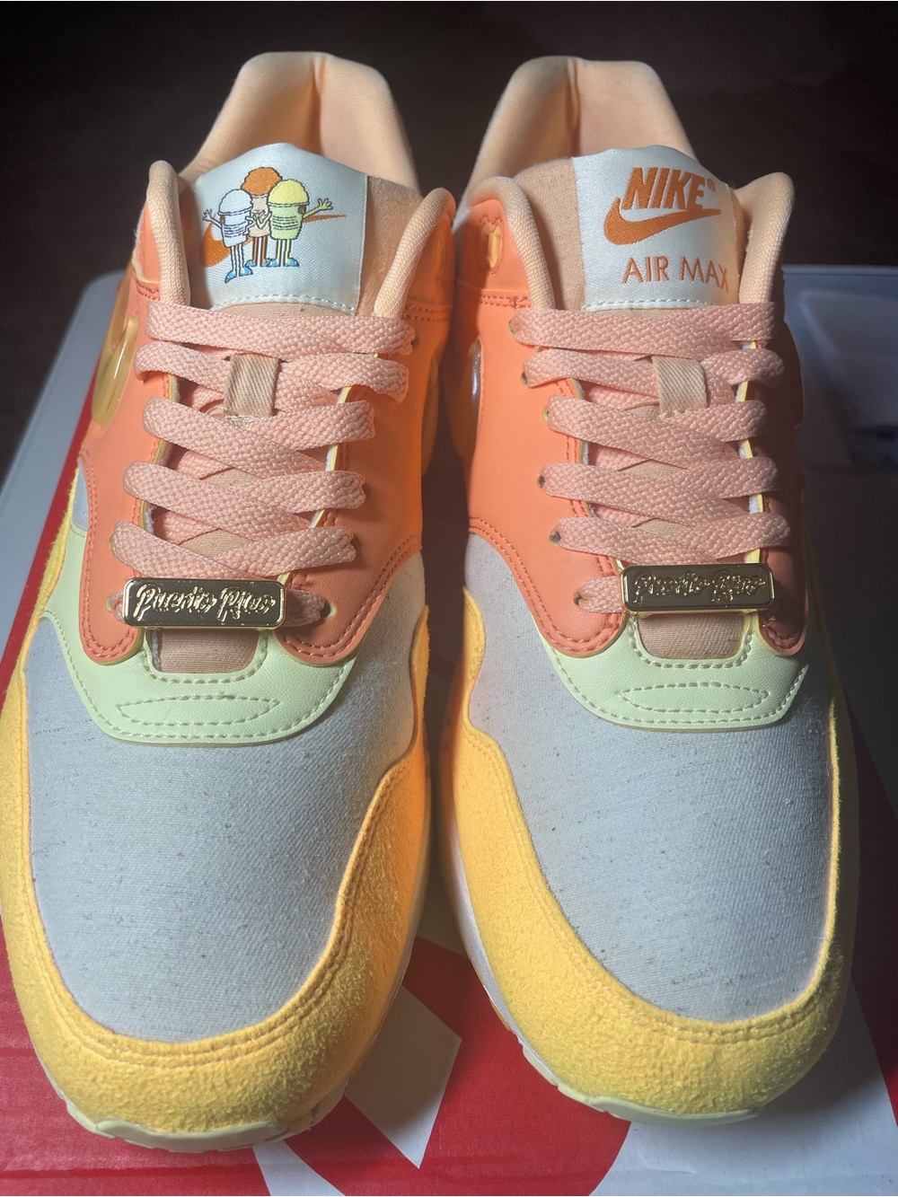 Nike Air Max 1 Puerto Rico Orange Frost 8.5W-7M - Picture 16 of 16